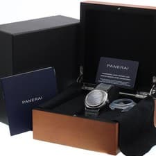 PANERAI RADIOMIR TRE GIORNI PAM01335 45mm SS Leather Navy Hand-Wind #C116