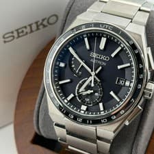 Seiko Astron SBXY039 Black Date Watch with Box and Manual Excellent Condition