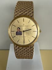 SWISS  UNIVERSAL  President Saddam Hussein Iraq Photo Dial Watch 31m Size R7