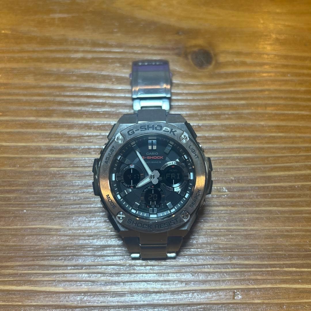 G-Shock GA-2100 Black Stainless Steel Solar Radio Watch