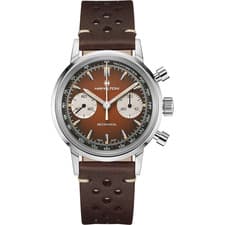 NEW HAMILTON AMERICAN CLASSIC INTRA-MATIC MECHANICAL CHRONOGRAPH BROWN H38429591