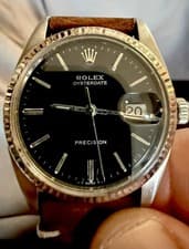 Rolex Oysterdate 34mm Black Dial Stainless Steel 6494 - 1958