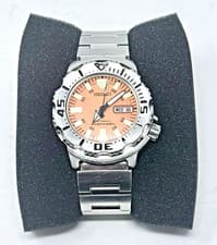 SEIKO S/S Automatic Orange Dial Monster 200m Men's Divers Watch 7S26-0350 SKX781