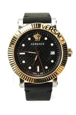 Versace Mens Two Tone V-Classic Quartz Watch 42mm NIB