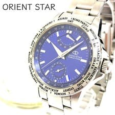 Orient Star World Time Automatic Watch See-Through Back Used From Japan