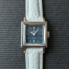 Omega Geneve Square Manual Watch Cal.485 Vintage 17.5mm Navy Dial 1970s