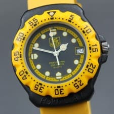 TAG HEUER Formula 1 380.513/1 Black Yellow 34mm Men's Quartz Watch From JP #148