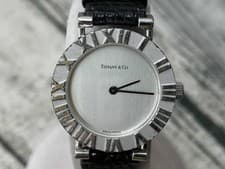 TIFFANY&Co. Atlas L0840 Silver 925 Quartz Women's Watch Battery Replaced Used