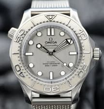 Omega Seamaster Diver 300m grey dial 42mm 210.30.42.20.06.002 mesh bracelet FULL