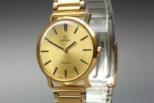 Vintage [Exc+5] OMEGA Geneve Gold Dial Hand Winding 34mm Men's watch
