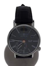 ZEPPELIN 7135-2 LZ120 Rome Quartz Gray Dial Leather Watch Near Mint JAPAN
