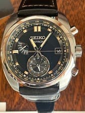 SEIKO Astron SBXY007 Solar Radio Men's Watch Black Dial Japan Used Working