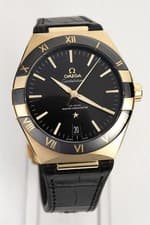 OMEGA CONSTELLATION 18k YELLOW GOLD ON LEATHER STRAP 41MM 131.63.41.21.01.001