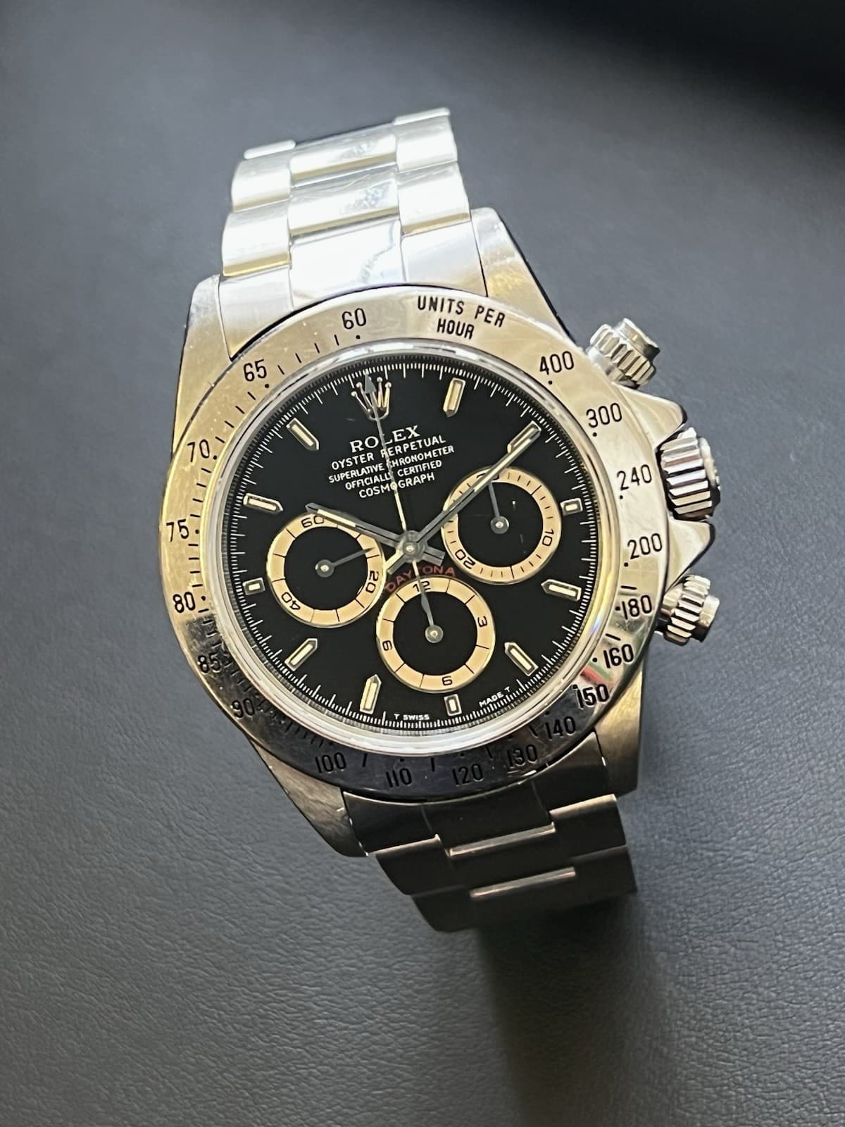 Rolex Daytona Patrizzi 16520 Black Dial Zenith Stainless Steel U Serial
