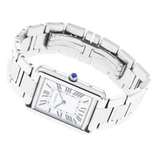 CARTIER TANK SOLO LM W5200014 27mm SS Silver Dial Quartz Watch #C391