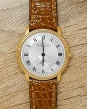 Rare Frederique Constant Sub Second Roman Index Silver Dial Dress Watch Quartz