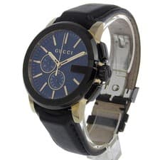 Gucci 101G Chronograph Quartz Watch Stainless Steel And Guccissima Leather With