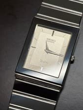 Seiko Dolce Black Ceramic Watch August 1985 Manufactured