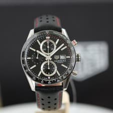 TAG HEUER Carrera Calibre 16 Chronograph Watch CBM2110.FC6454 New Old Stock