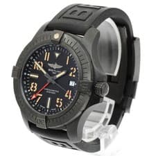 BREITLING AVENGER GMT 45 V32395 Titanium Rubber Black Dial Automatic Date #C271