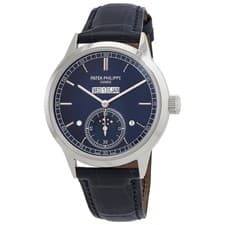 Patek Philippe Grand Complications In-Line Perpetual Calendar Hand Wind Blue