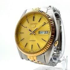 Working Seiko 5 Automatic, Open Caseback, Sweeping Hand, Two-Tone, 7S26-0500