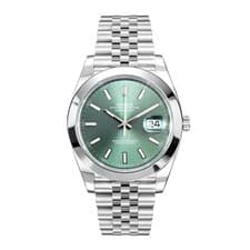 Rolex Datejust 41 Watch 41MM Green Index Hour Markers Dial Stainless Steel