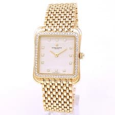Vacheron Constantin Toledo 18k Yellow Gold Manual Diamonds Silver Ladies Watch