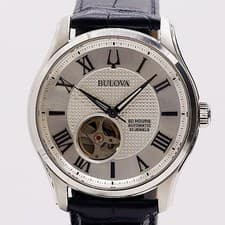 Bulova 96A206 C8771054 2pcs Pair Set Men Automatic Working Silver Dial Vintage