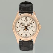 PAPERS MINT Patek Philippe 5146R Rose Gold Annual Calendar White 39mm Moon Watch