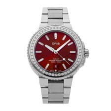 Oris Aquis Date Steel Auto 41mm Diamond Red Dial 01 733 7766 4998-07 8 22 05PEB