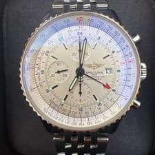 Breitling Navitimer World Stainless Steel White Dial 46mm Automatic Men’s A24322
