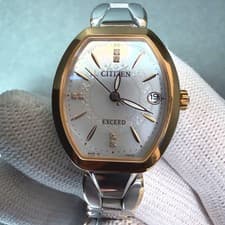 Citizen Exceed Eco Drive Diamond Watch ES8064-64W Elegant Titanium