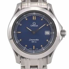 OMEGA 2511.80 Seamaster 120m Cal.1438 Quartz Blue Dial 37mm Men's Wristwatch