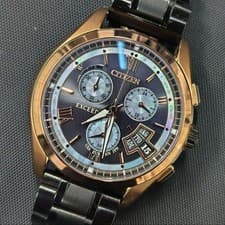 Citizen Exceed H610 BY0062-08E Radio Solar Watch White Mother-of-Pearl Used