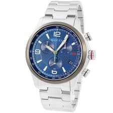 GUCCI G Timeless Chrono YA126288 Brand new, unused, blue date, tachymeter,