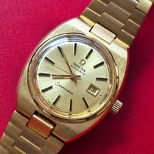 VINTAGE 1979  WOMEN  OMEGA  SEAMASTER  CAL  684  AUTOMATIC  DATE  SERVICED  GOLD