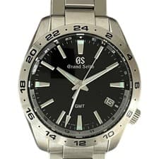 Grand Seiko Sports Collection 9F Quartz GMT SBGN027 Black Stainless #OK1309