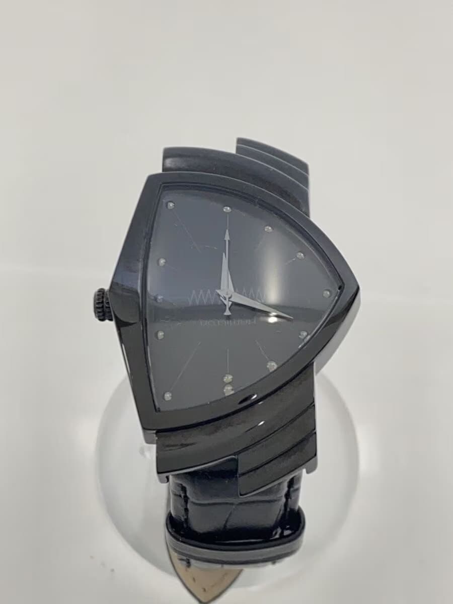 HAMILTON Quartz Watch Analog Leather BLK BLK H244010