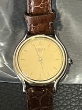 Seiko Credor 18K Bezel Gold Wristwatch Timepiece Luxury Ladies Quartz