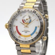 [NEAR MINT] SEIKO YACHT TIMER 8M37-8000 Combi Ti Qz Men's Watch From JAPAN A562