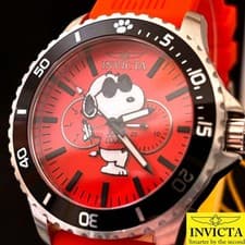 INVICTA PEANUTS Snoopy Men's Watch Red Quartz 48mm 100M Box New