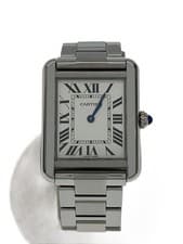 Cartier Women's Wrist Watch Quartz Wristwatch Tank Solo Analog Stainless Used
