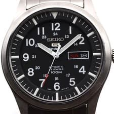 SEIKO 5 SPORTS Men s Watch  Arabic Numbers Luminous  Strap 7S36 03J0 Black Dial