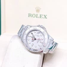Rolex 35mm Oyster Perpetual Platinum Dial Yachtmaster REF: 168622 (AN Series)