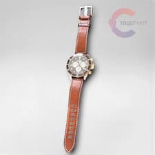 Edox Skydiver 10238 Men's 44mm Black Dial Chronograph Date Quartz Watch Used