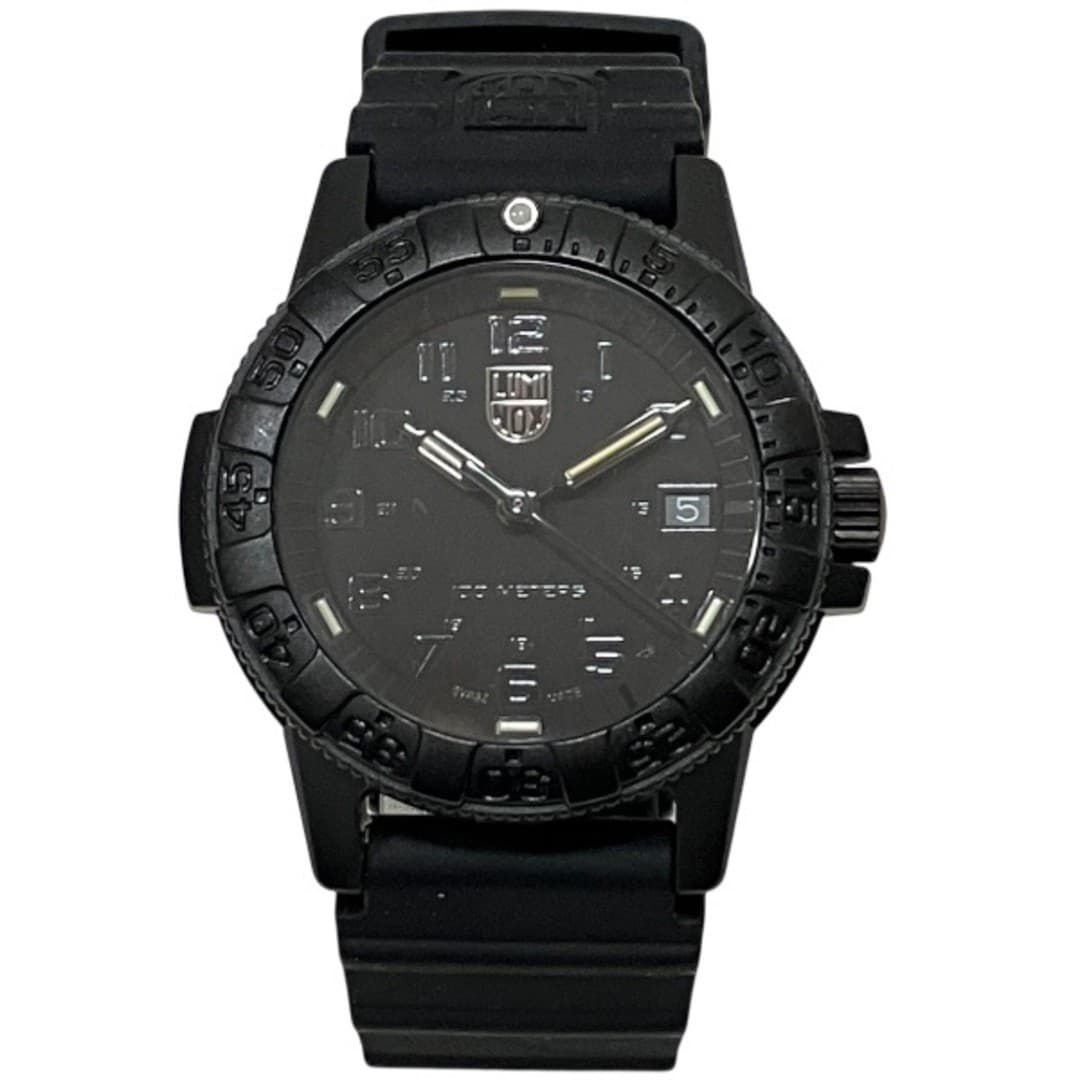 Luminox Quartz Men's Watch Carbon Rubber Band Used Black Dial [From Japan] From