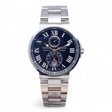 Ulysse Nardin Marine Steel Black Arabic Dial Automatic Mens Watch 263-67-7/42