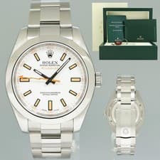 MINT Rolex Milgauss 116400 Orange White 40mm Steel Anti-Magnetic Watch Box