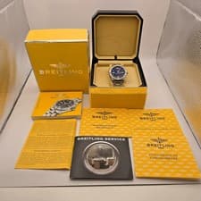 BREITLING AEROSPACE E75362 MENS WATCH TITANIUM SWISS QUARTZ WITH BOX & PAPERS.